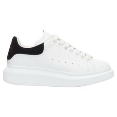 Used ALEXANDER MCQUEEN Larry black suede white low top chunky sneakers EU36.5