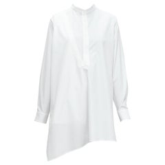 YOHJI YAMAMOTO Y's white cotton asymmetric panel tunic shirt JP2 M