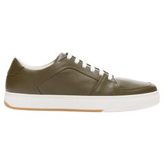 neu BOTTEGA VENETA Speedster khaki grün Kalbsleder low top Turnschuhe EU39.5