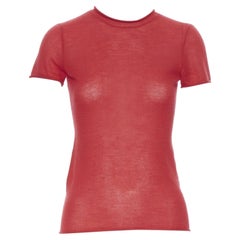 RALPH LAUREN 100% cashmere circle cut out back short sleeve knitted top XS