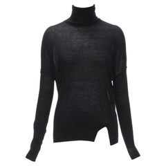 VINCE black viscose classic turtleneck long sleeves sweater XS