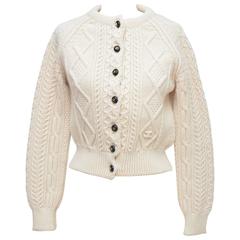 Chanel Wool Cable Knit Cardigan