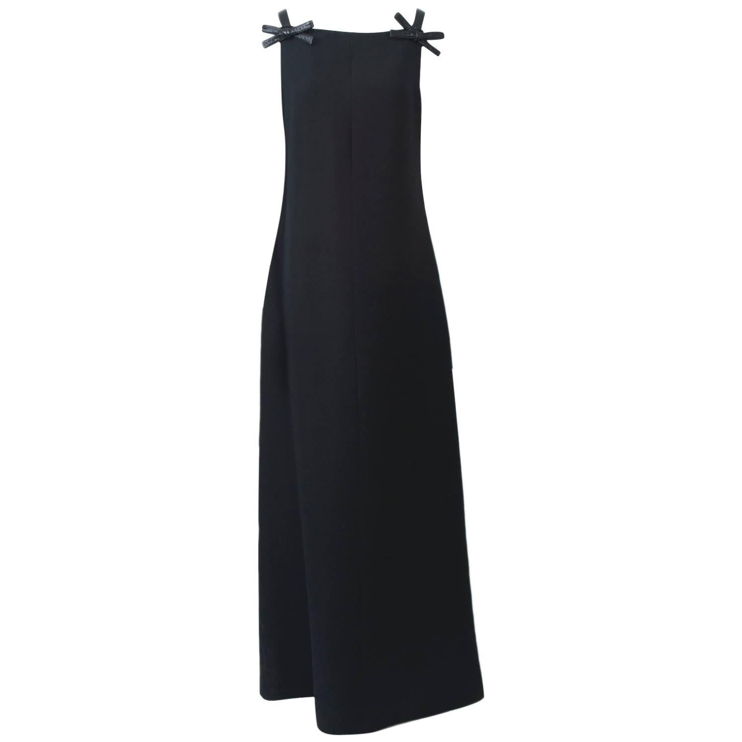 Courrèges Long Black Dress