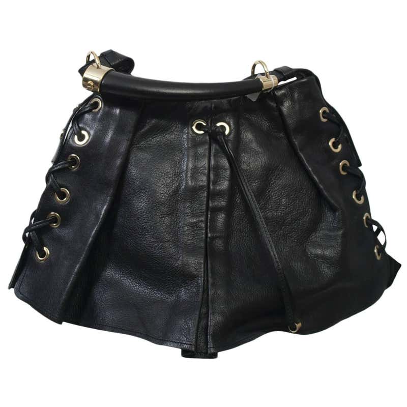 YSL Black Leather Bag For Sale at 1stDibs