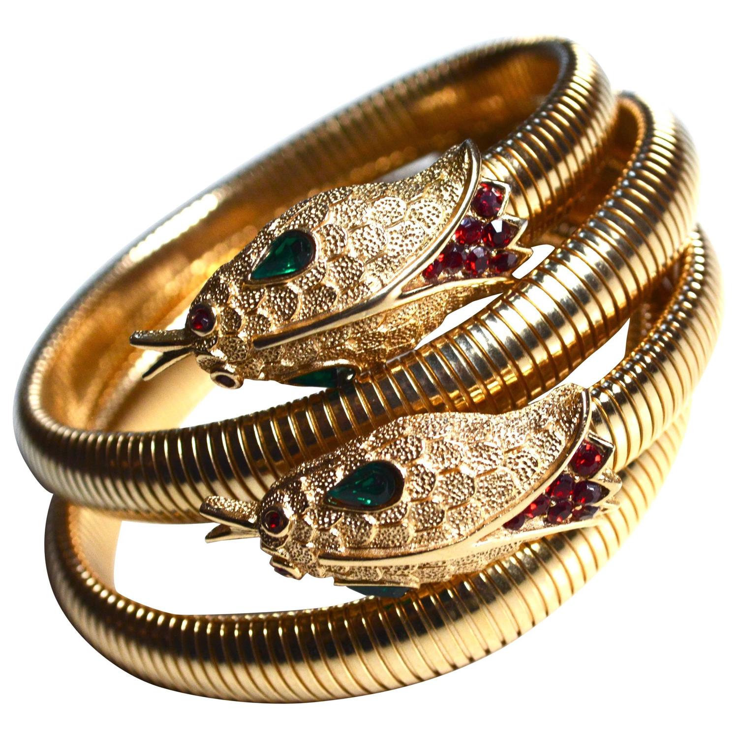 60s Trifari Snake Bracelets For Sale at 1stdibs