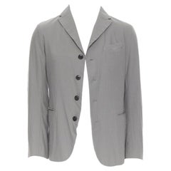 ARTS & SCIENCE - Veste blazer grise à col court en coton mélangé avec 4 boutons JP2