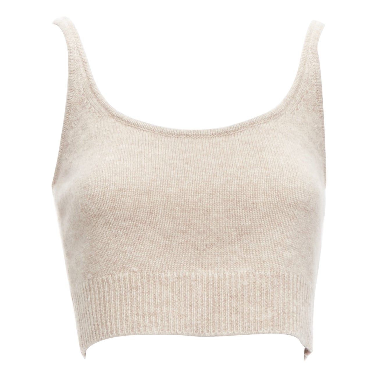 REFORMATION Varenne 100% recycled cashmere scoop neck cropped tank top XS For Sale