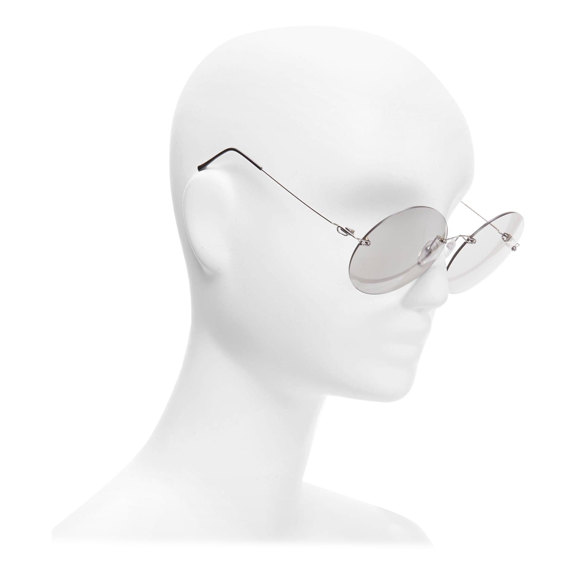 MARTIN MAISON MARGIELA MMM089GM grey lens round sunglasses For Sale