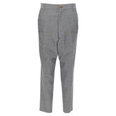 MERCIBEAUCOUP grey wool reversed back to front dropped crotch trousers JP3 L
