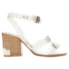 TOGA ARCHIVES clear PVC silver stud wester buckle chunky sandals EU39