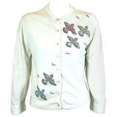 Cardigan en perles d'oiseaux