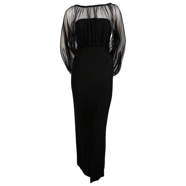 black chiffon overlay