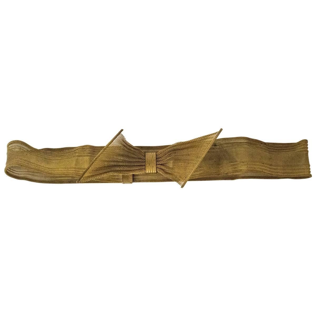 40s Gold Bow Belt For Sale