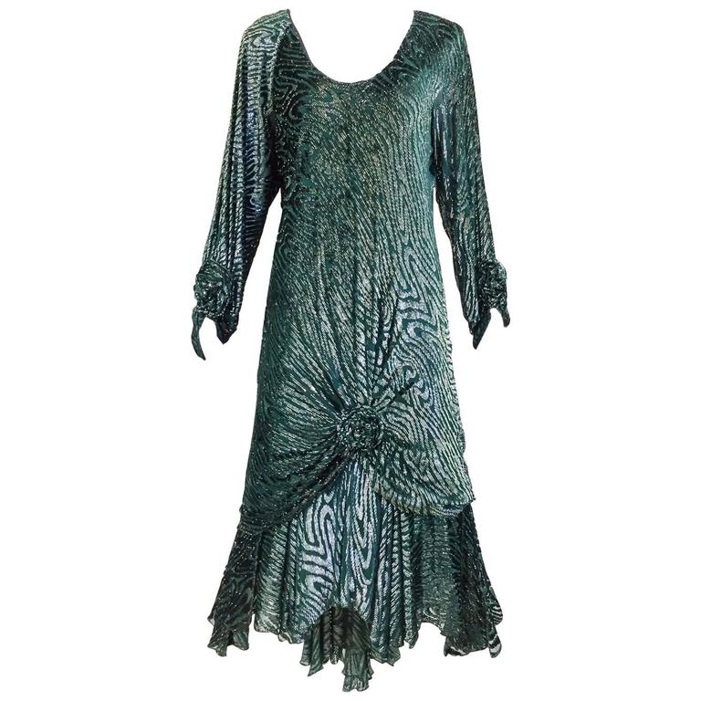 metallic flapper dress