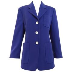 JIL SANDER blue cashmere jacket 3