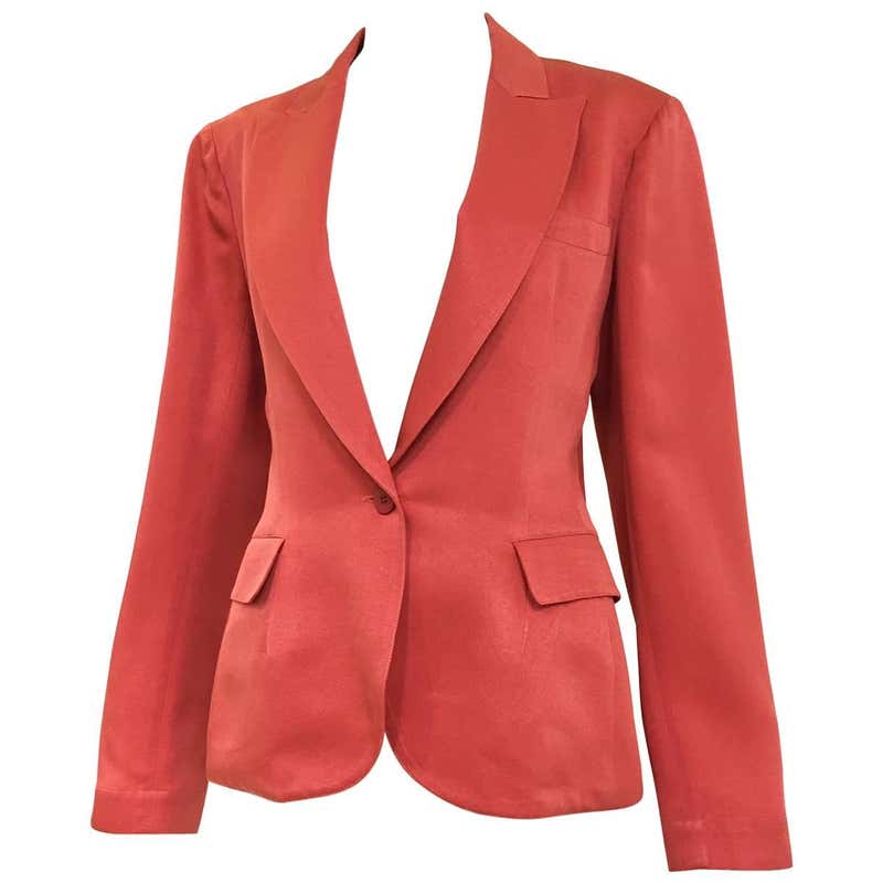 1980's AZZEDINE ALAIA red leather jacket with sweetheart seams at 1stdibs