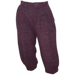 1970's Aubergine Wool Tweed Knickers