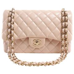 Chanel Light Pink Lambskin Jumbo Classic