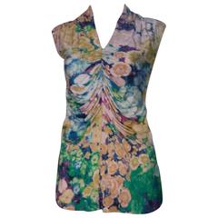 ETRO Floral Draped top 48 ITL Fits 4-8 US