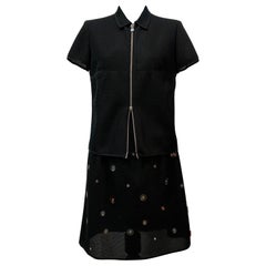 Fendi Black shirt plus skirt Vintage Set