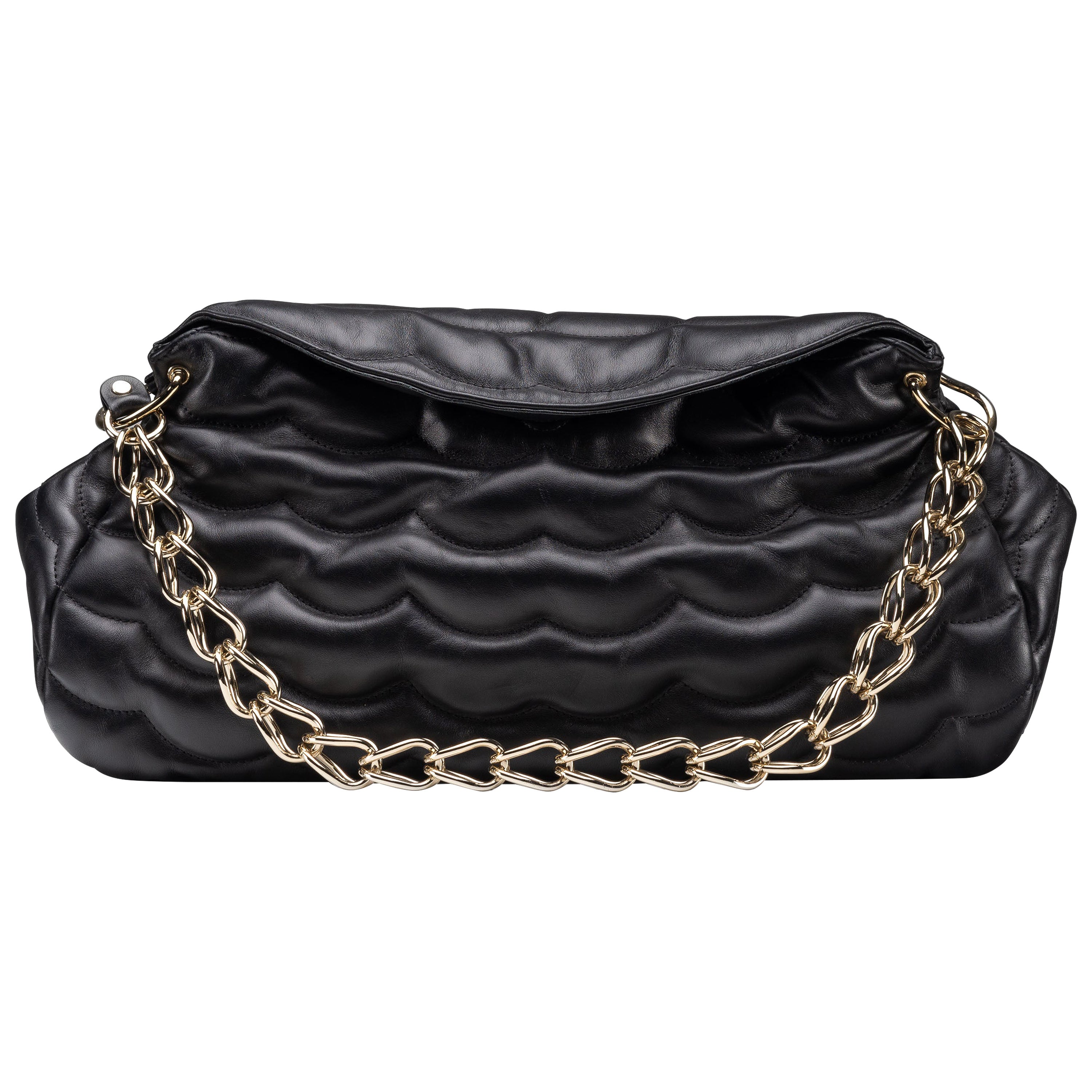 Chloe Juana Black Chain Bag Quilted Leather Rare For Sale