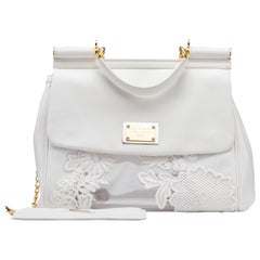 Dolce & Gabbana Miss Sicily Bag White Lace Limited Edition
