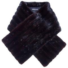 Retro Chic & Glam 1950's Pierre Balmain Black Mink Fur Stole Wrap