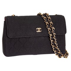 Chanel Vintage Jersey Quilted Flap Bag (1990s)