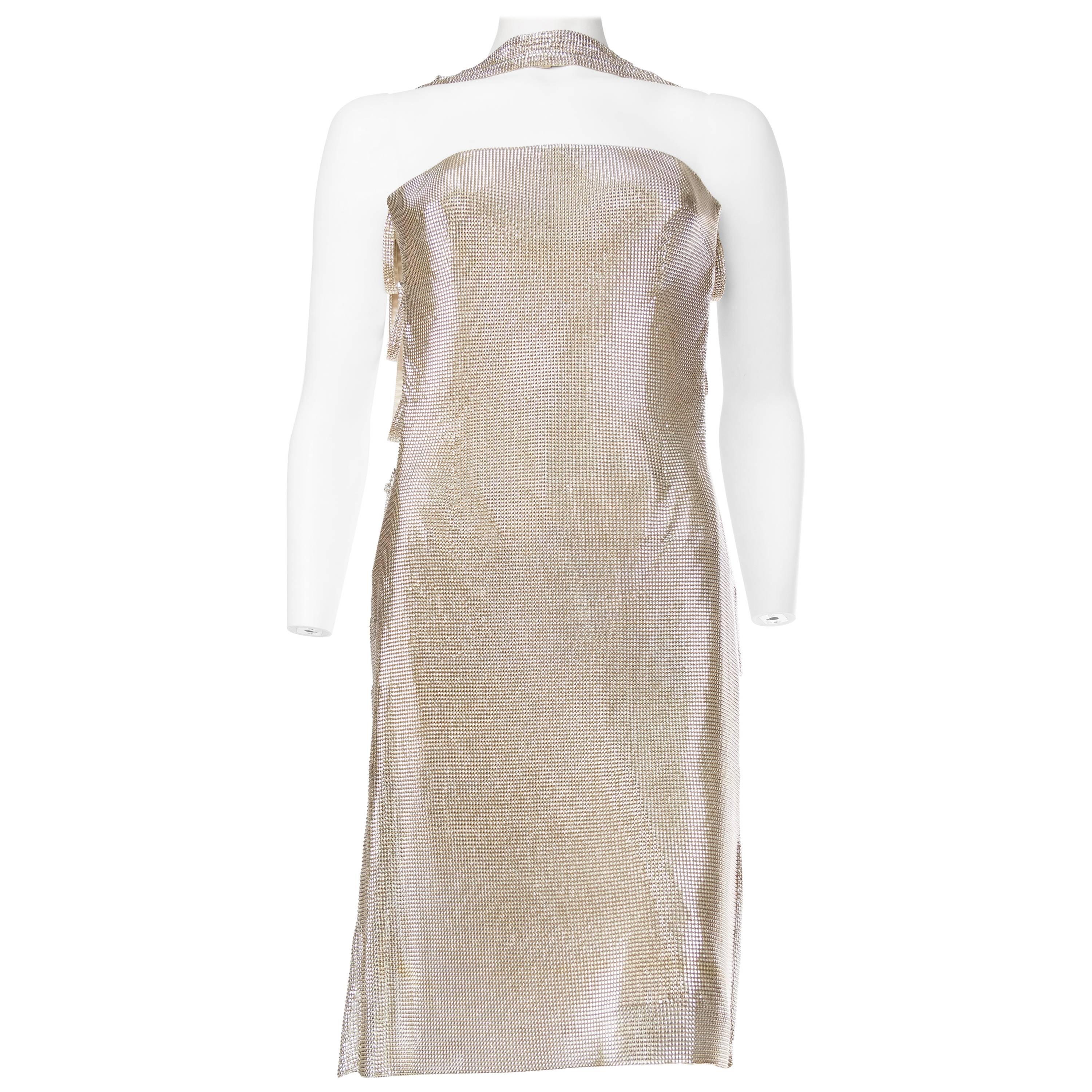 versace crystal mesh dress