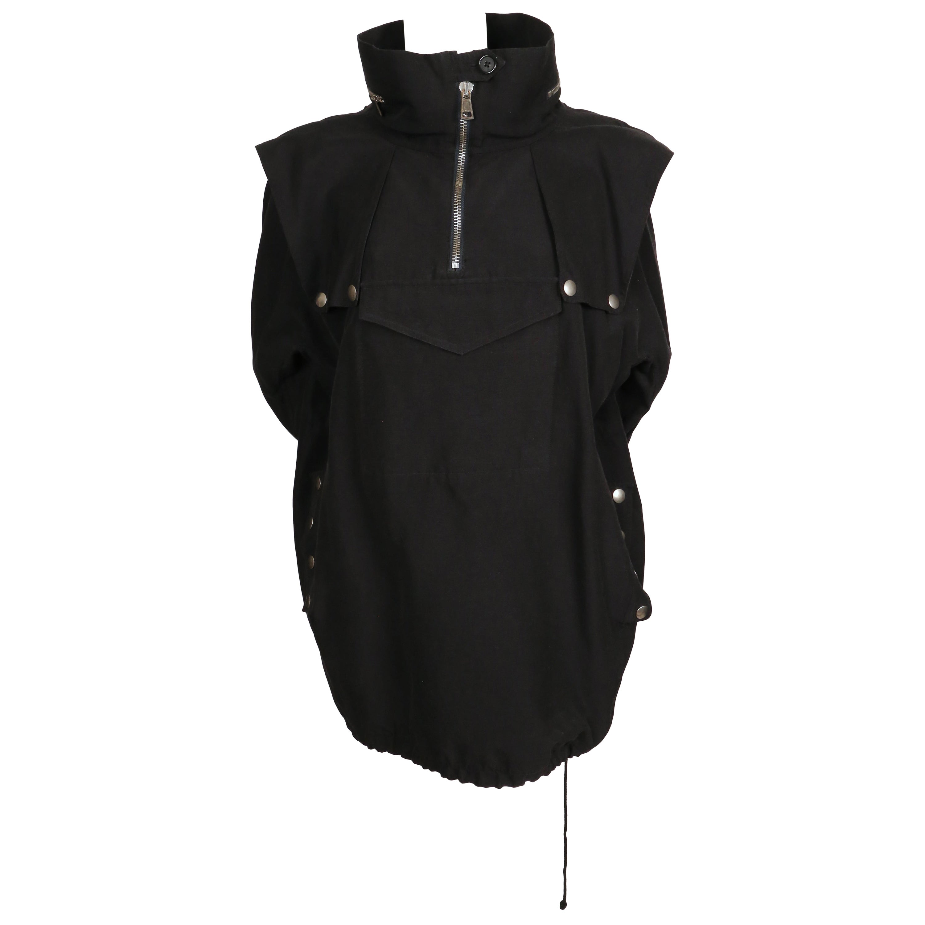 2011 Celine By PHOEBE PHILO deep navy blue anorak jacket in cotton For Sale