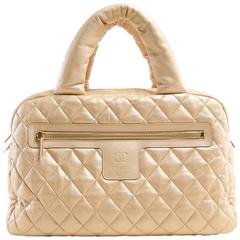 Chanel Gold Leather Coco Cocoon Bowler