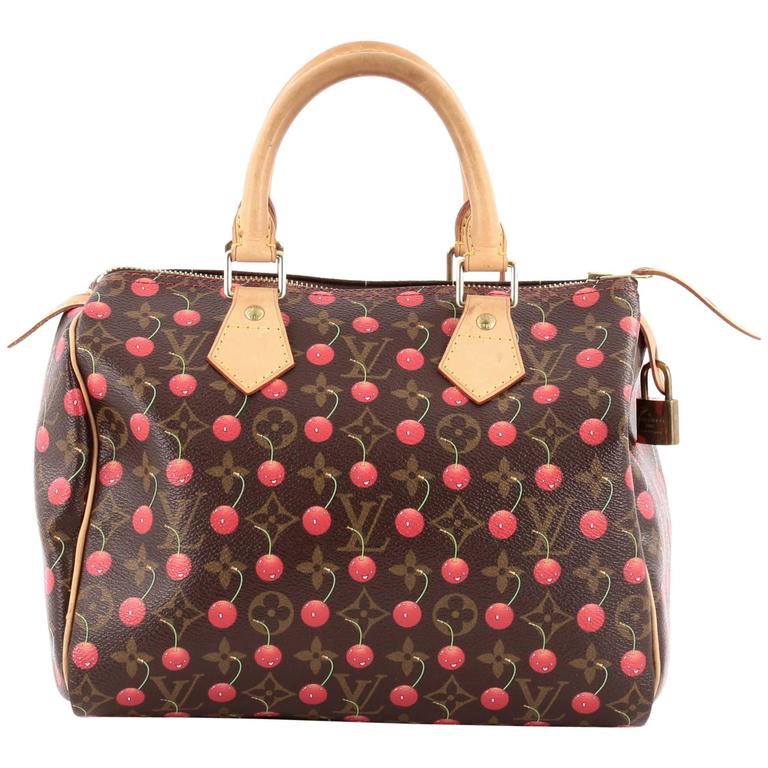 Louis Vuitton Speedy Handbag Limited Edition Cerises 25 at 1stdibs