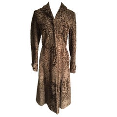 Vintage Marni Bronze Persian Lamb  Long Coat