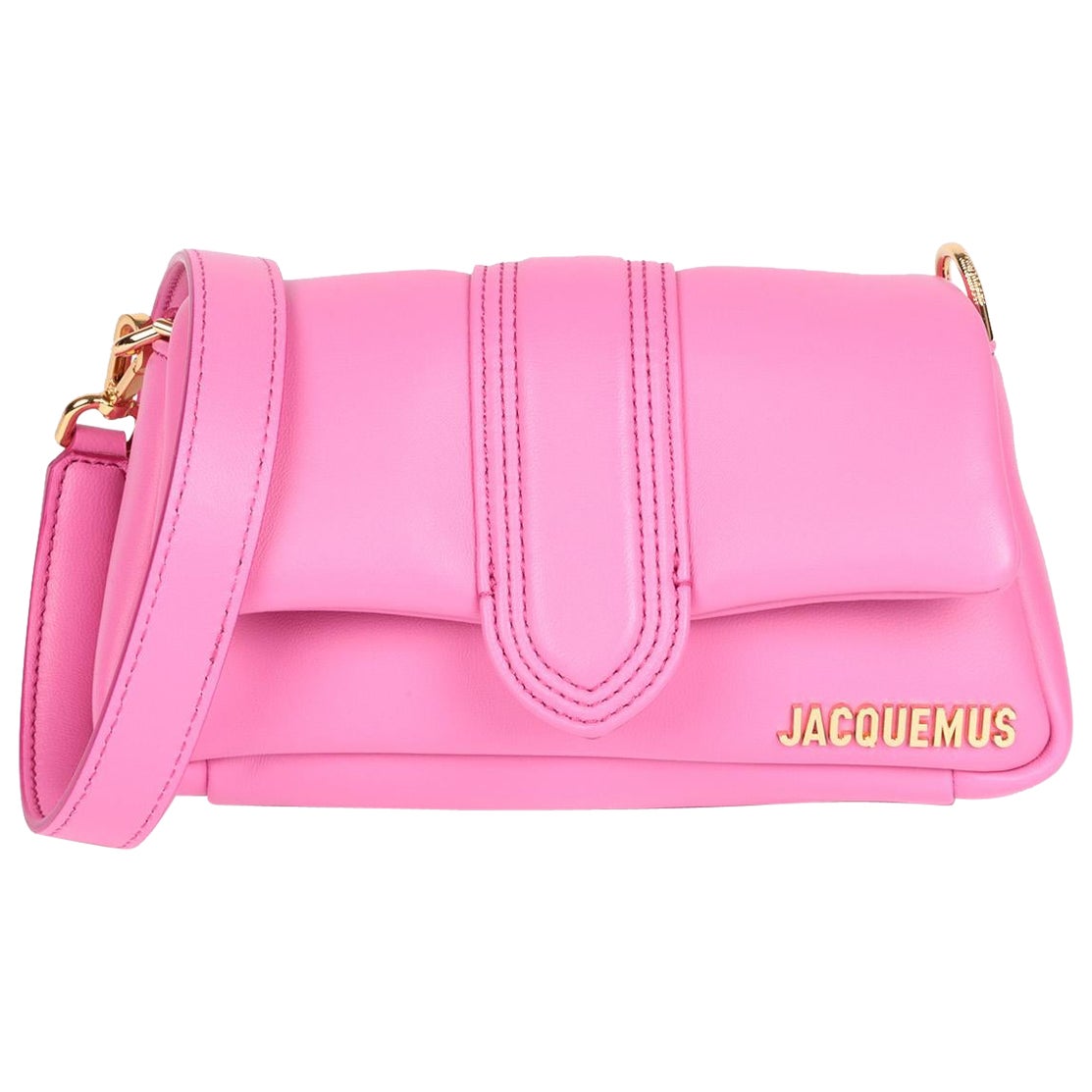 Jacquemus Neon Pink Lambskin Leather Le Petit Bambimou For Sale