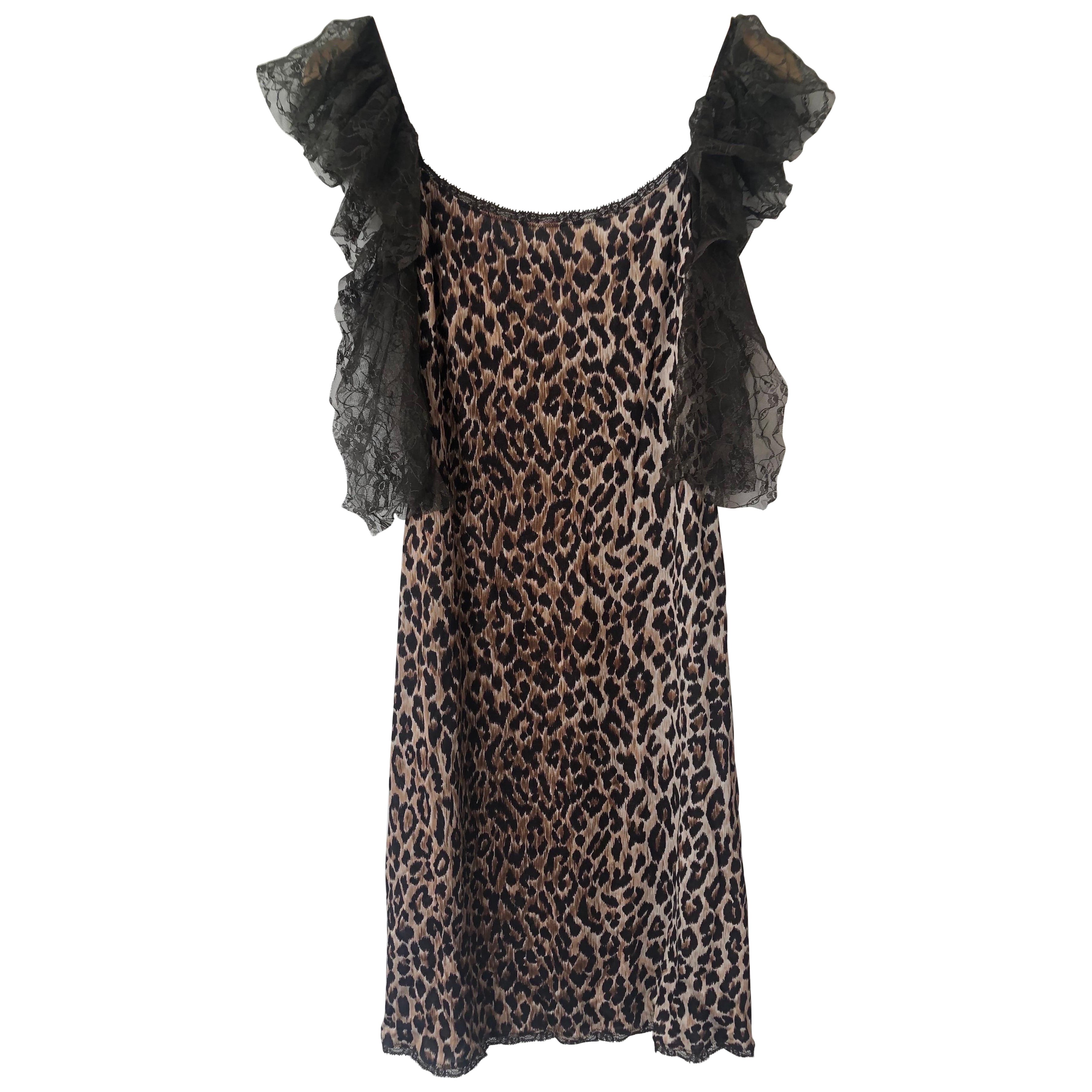 Beautiful D&G Dolce and Gabbana Leopard Print Dress  For Sale