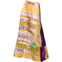 A Colorful 1990s Christian Lacroix Silk Peasent Skirt