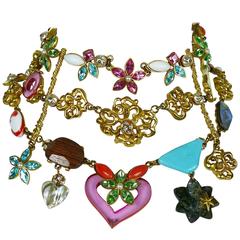 Christian Lacroix Vintage Opulent Multi-Strand Choker Necklace