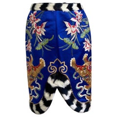 Tom Ford pencil oriental embroidery Skirt.