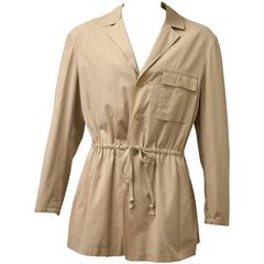 1980’s Yohji Yamamoto Cream Jacket with Drawstring Waist 5