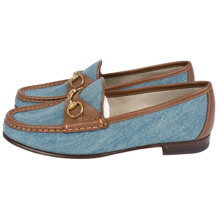 gucci loafers blue