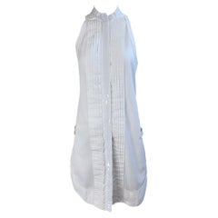 Robe de smoking blanche Balenciaga printemps 2007 par Nicolas Ghesquiere, taille 38/8 