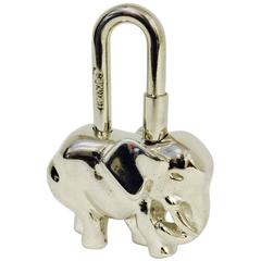 Hermes Silver Tone Elephant Cadena Charm Pendant Charm 2