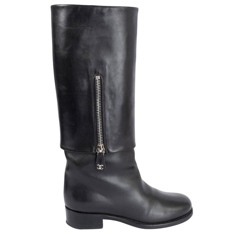 Chanel Riding Boots - 12 For Sale on 1stDibs