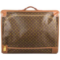 Vintage Louis Vuitton Brown Monogram Canvas Leather Hardshell Luggage Suitcase