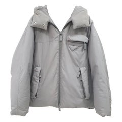 Prada Gray Oversized Vest Puffer Jacket