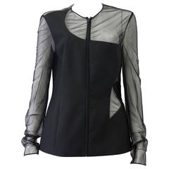 Rare Gianni Versace Couture Sheer Detail Jacket 2