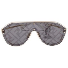 Fendi Black/Grey Monogram FF M0039/G/S Shield Sunglasses