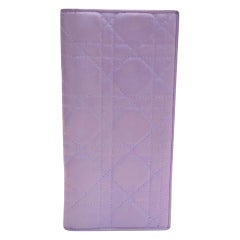 Christian Dior Purple Lambskin Leather Wallet