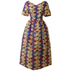STELLA JEAN Colourful Ethnic Print Cotton Dress
