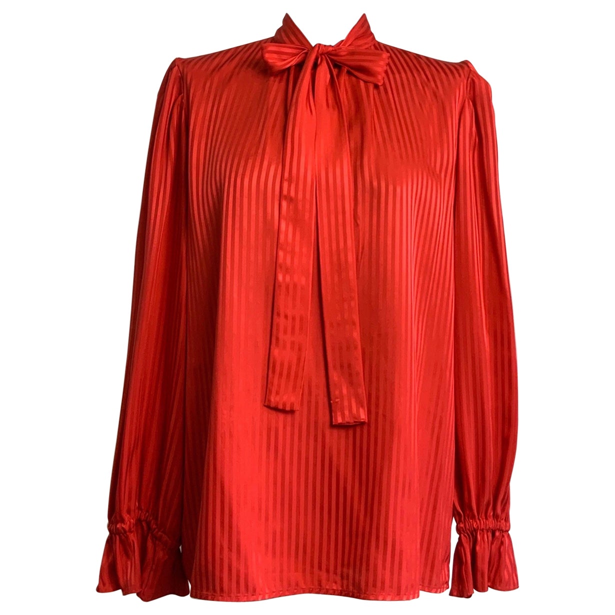Yves Saint Laurent Variation Rotes Vintage-Hemd im Angebot